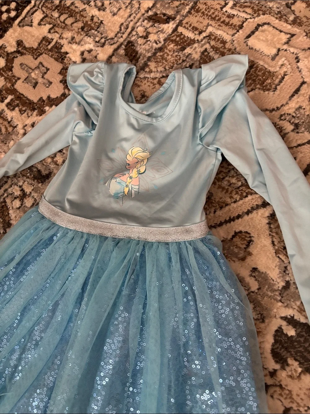 Disney Light Blue Elsa-Inspired Sparkle Tulle Dress